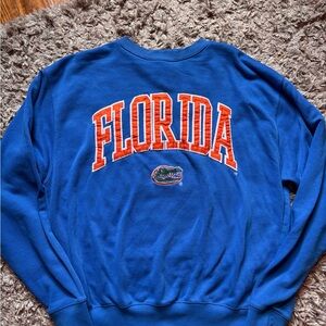 Blue Florida gators embroidered crew neck